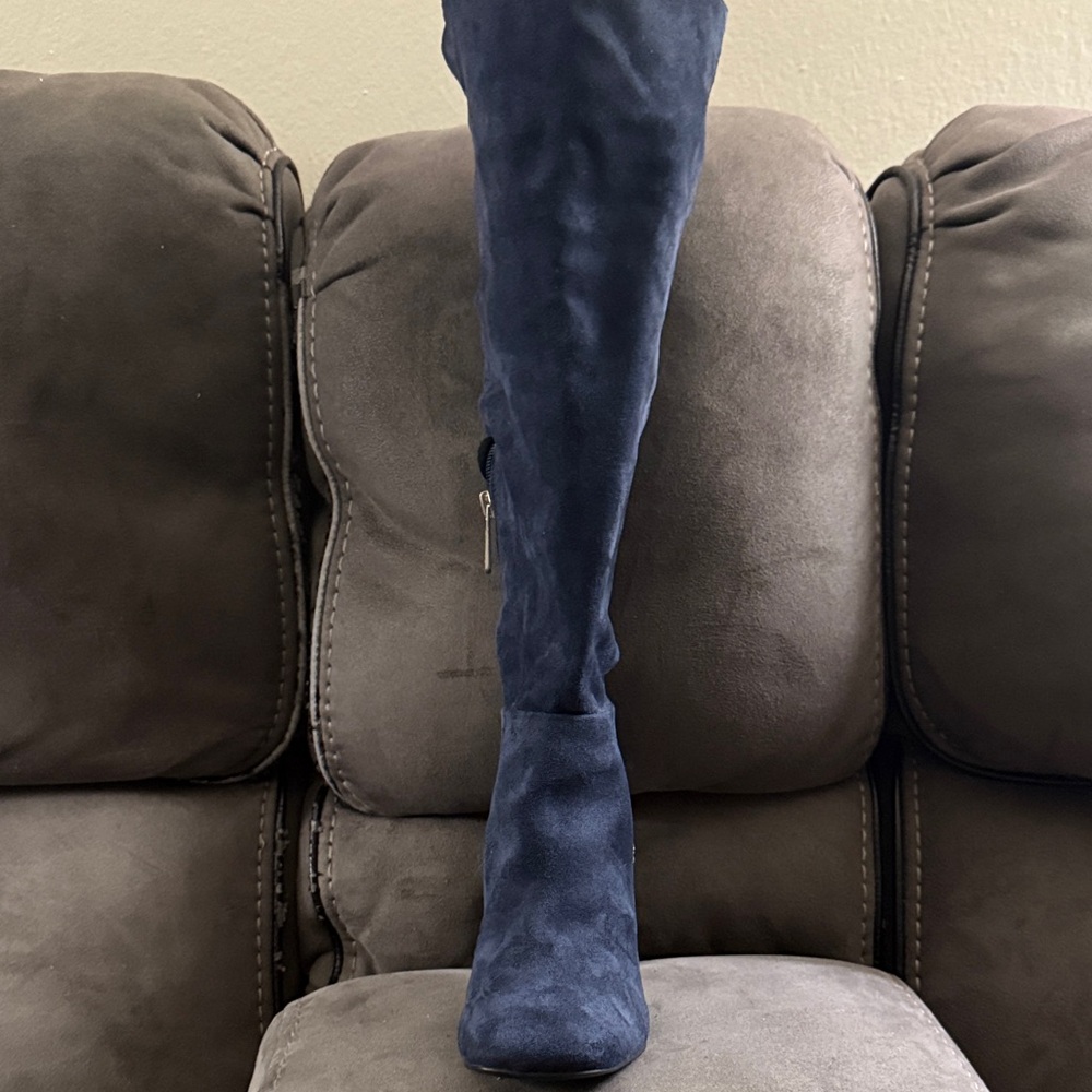 Charles By Charles David Navy Over the Knee Boots